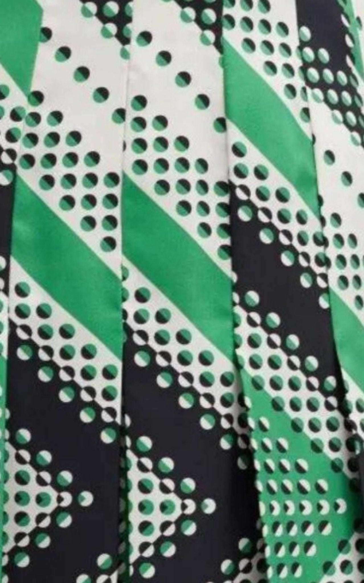 Gucci Pleated Chevron Print Silk Skirt - Runway Catalog