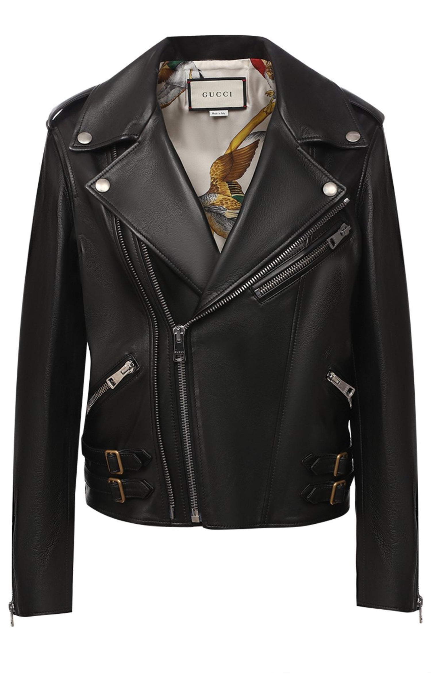 Gucci Plonge Leather Biker Jacket