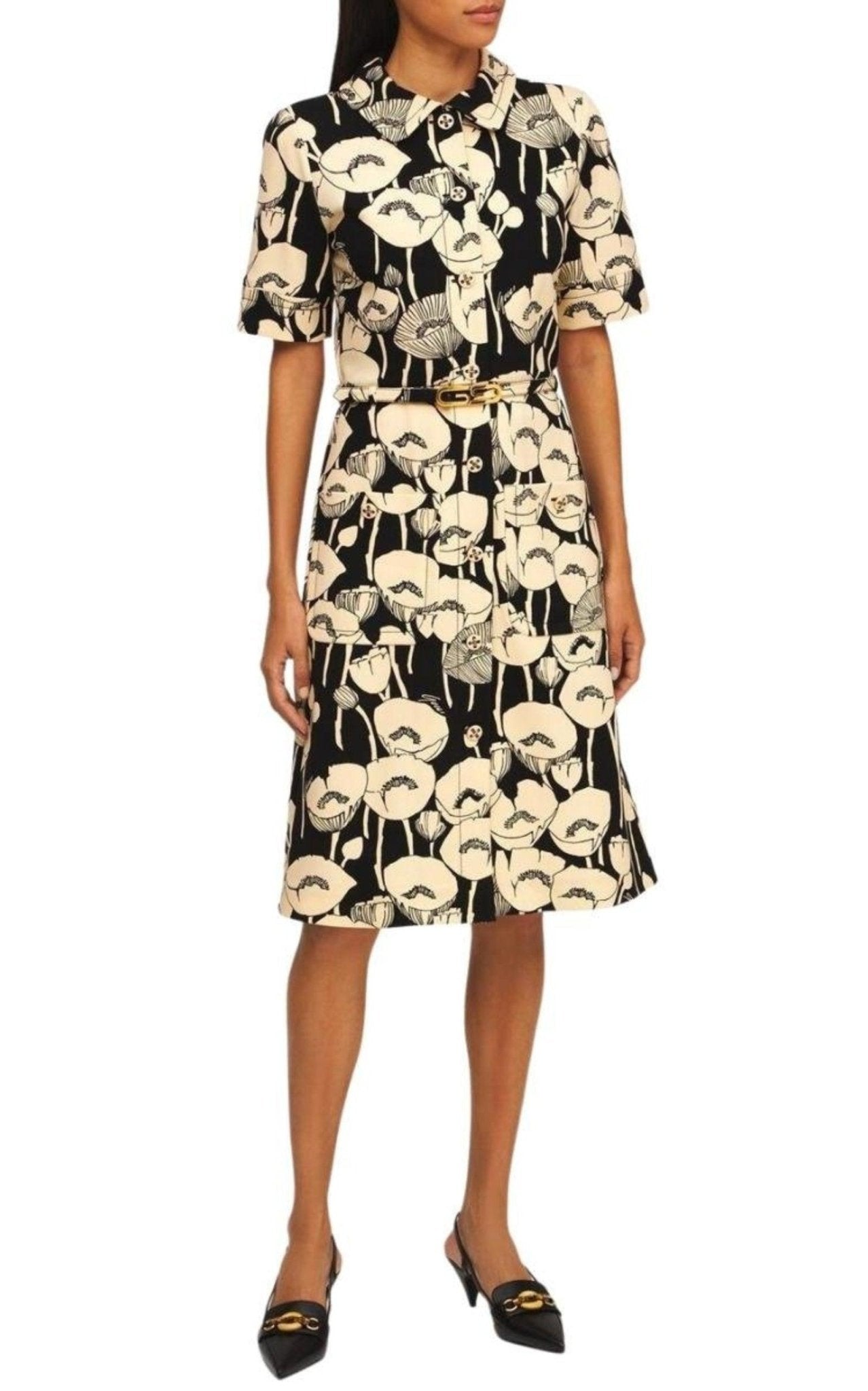 Gucci Poppy Flowers Print Jersey Dress - Runway Catalog