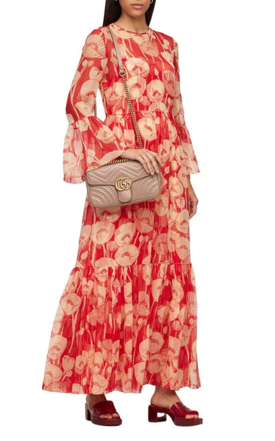 Gucci Poppy Silk Organza Maxi Dress - Runway Catalog