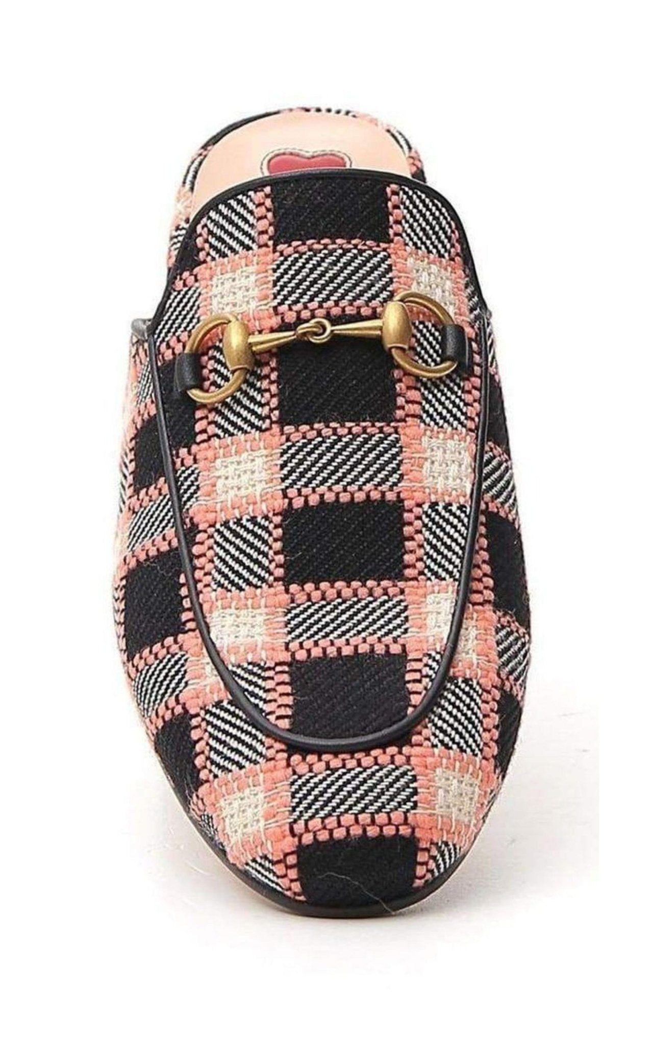 Gucci Princetown Tweed Check Woven Mules - Runway Catalog