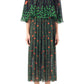 Printed Fil Coupe Cape Dress Gucci