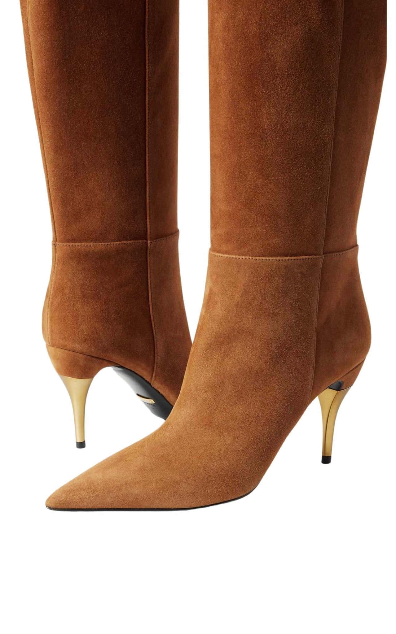 Gucci Priscilla 85 Suede Knee Boots - Runway Catalog