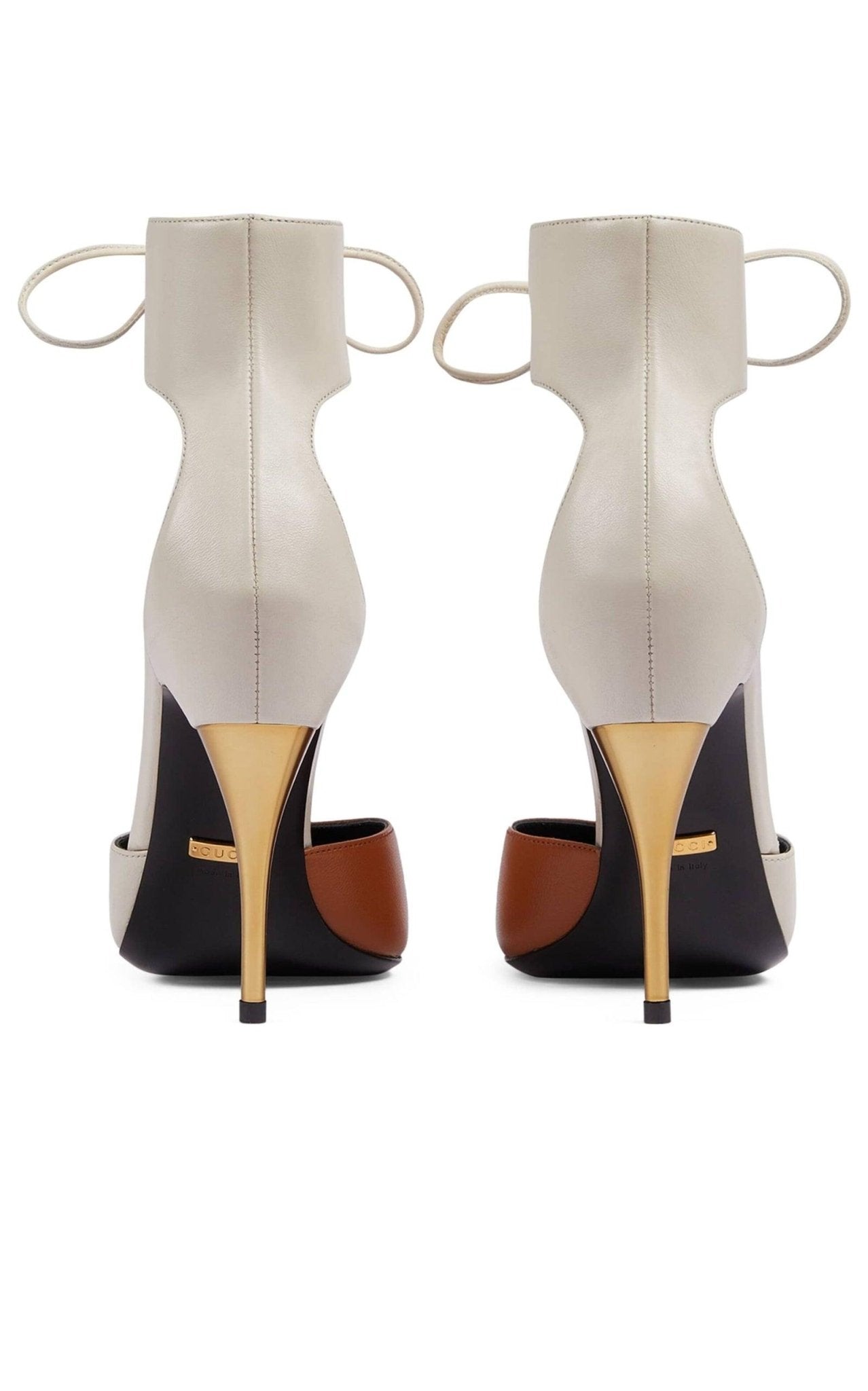 Gucci Priscilla Glossed - Leather Pumps Bi - color - Runway Catalog