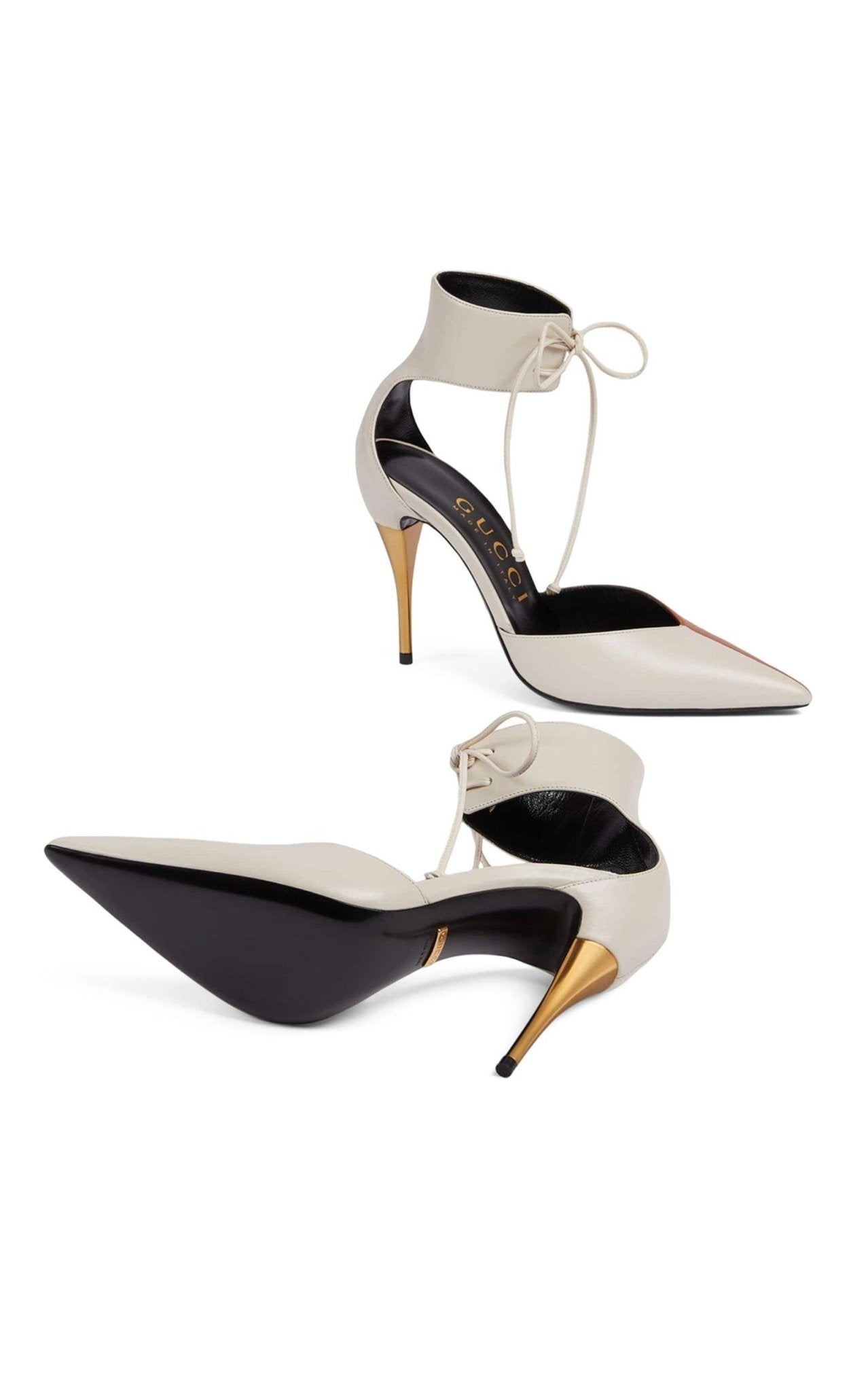 Gucci Priscilla Glossed - Leather Pumps Bi - color - Runway Catalog