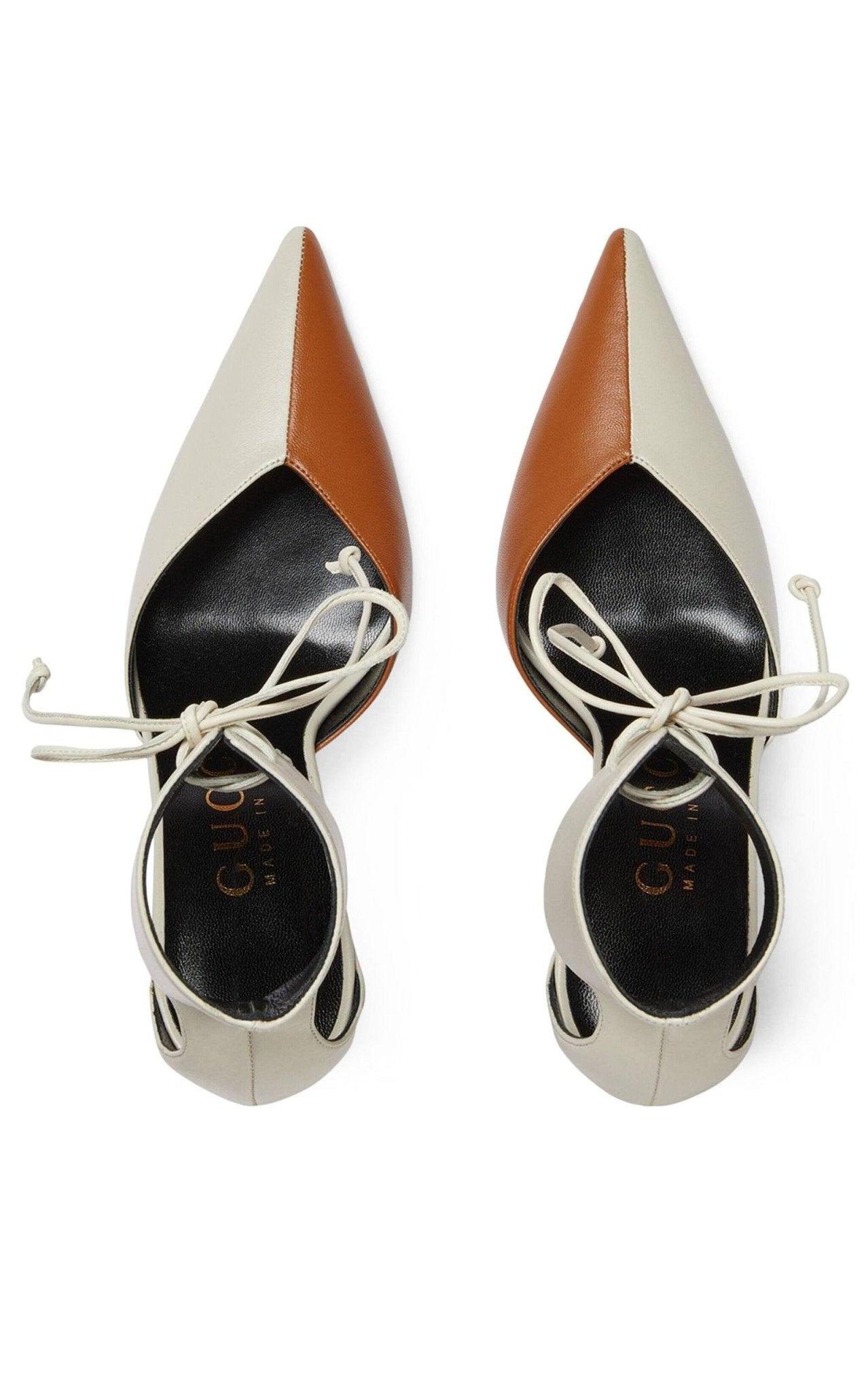 Gucci Priscilla Glossed - Leather Pumps Bi - color - Runway Catalog