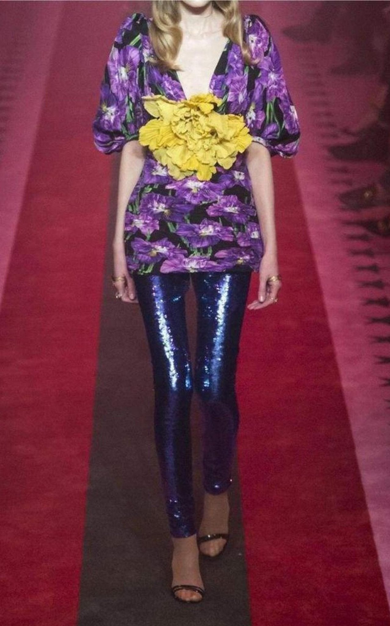Gucci Purple Sequin Tulle Leggings - Runway Catalog