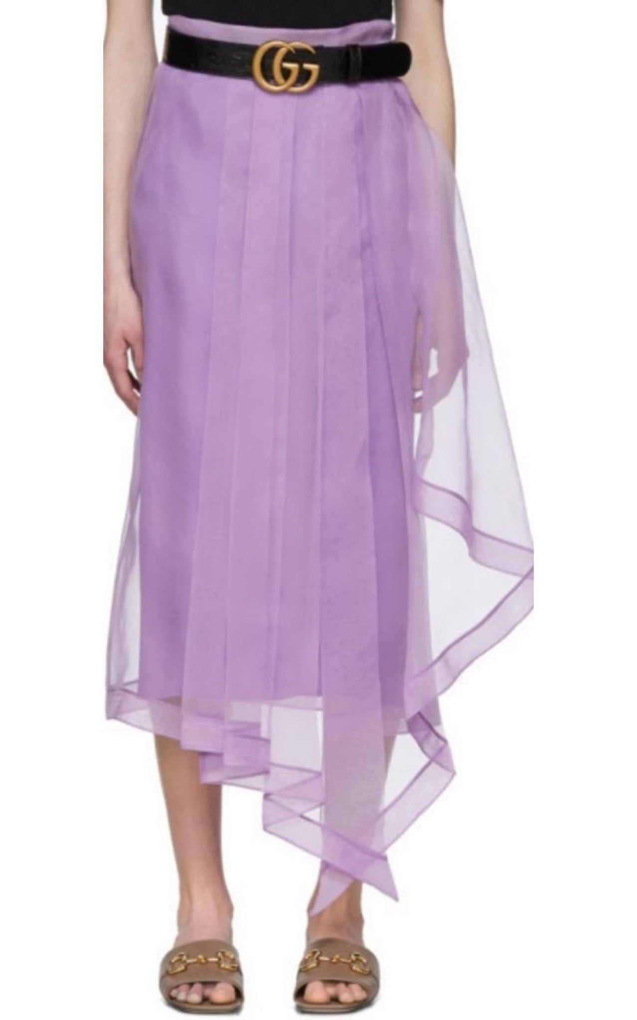 Gucci Purple Silk Organza Skirt - Runway Catalog