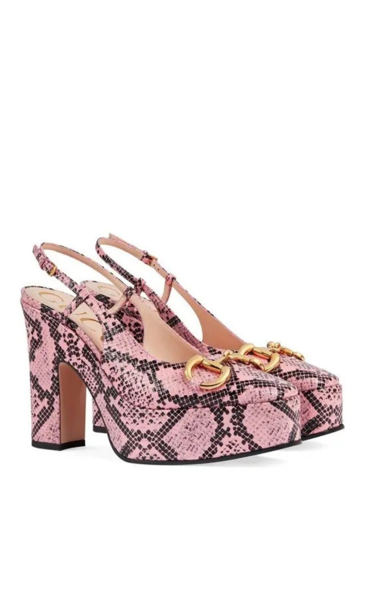 Gucci Python Snakeskin - Print Platform Pumps - Runway Catalog