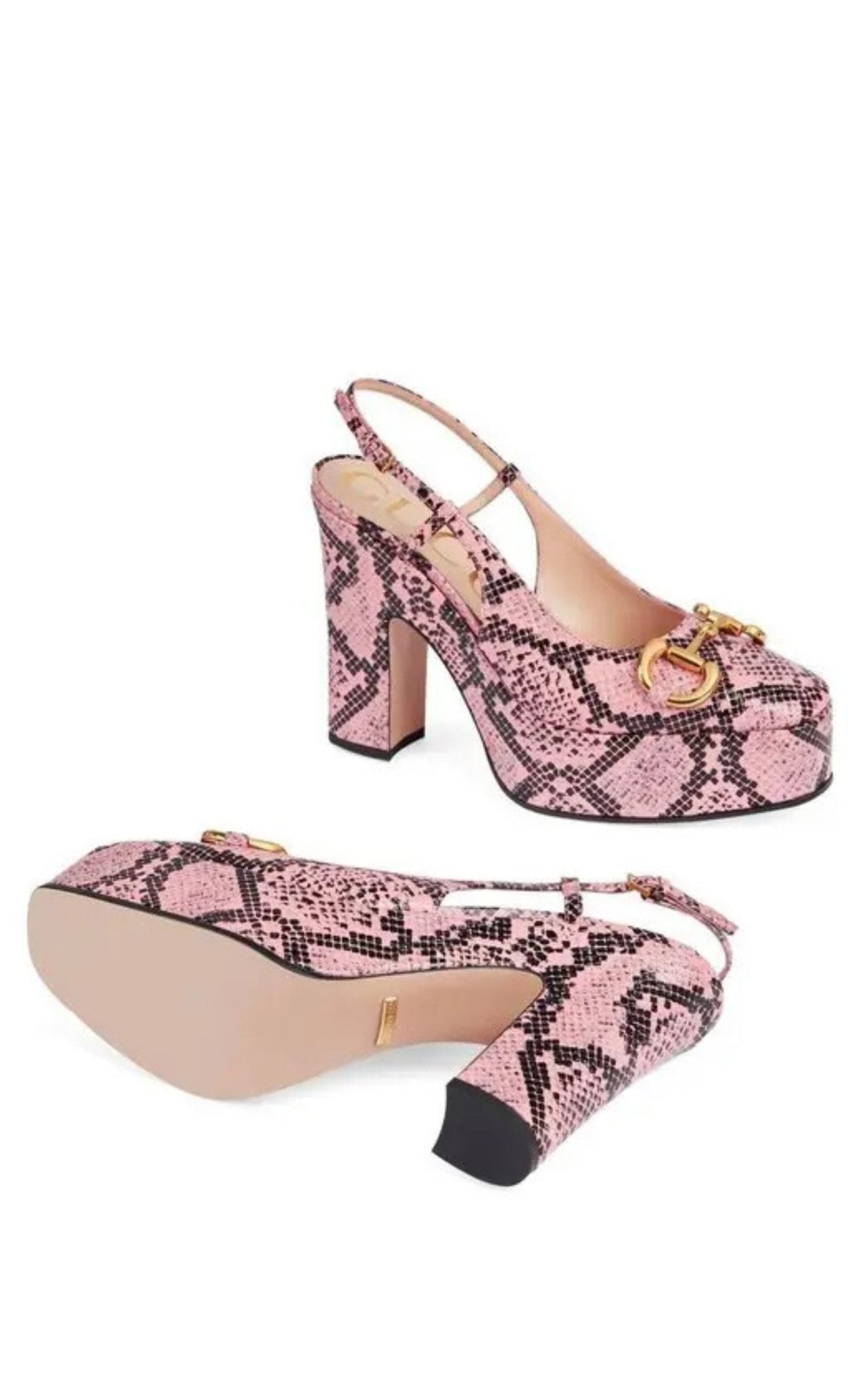 Gucci Python Snakeskin - Print Platform Pumps - Runway Catalog
