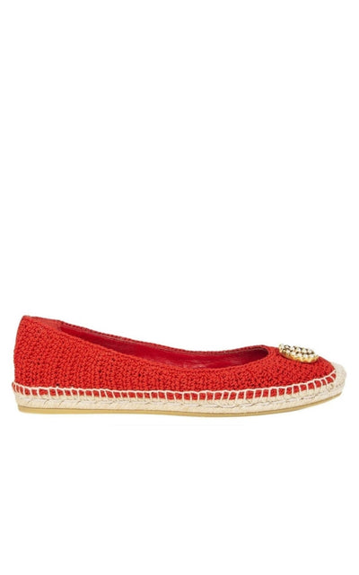 Gucci Red Lilibeth GG Faux Pearl - embellished Espadrilles - Runway Catalog