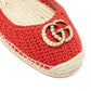 Red Lilibeth GG Faux Pearl-embellished Espadrilles Gucci