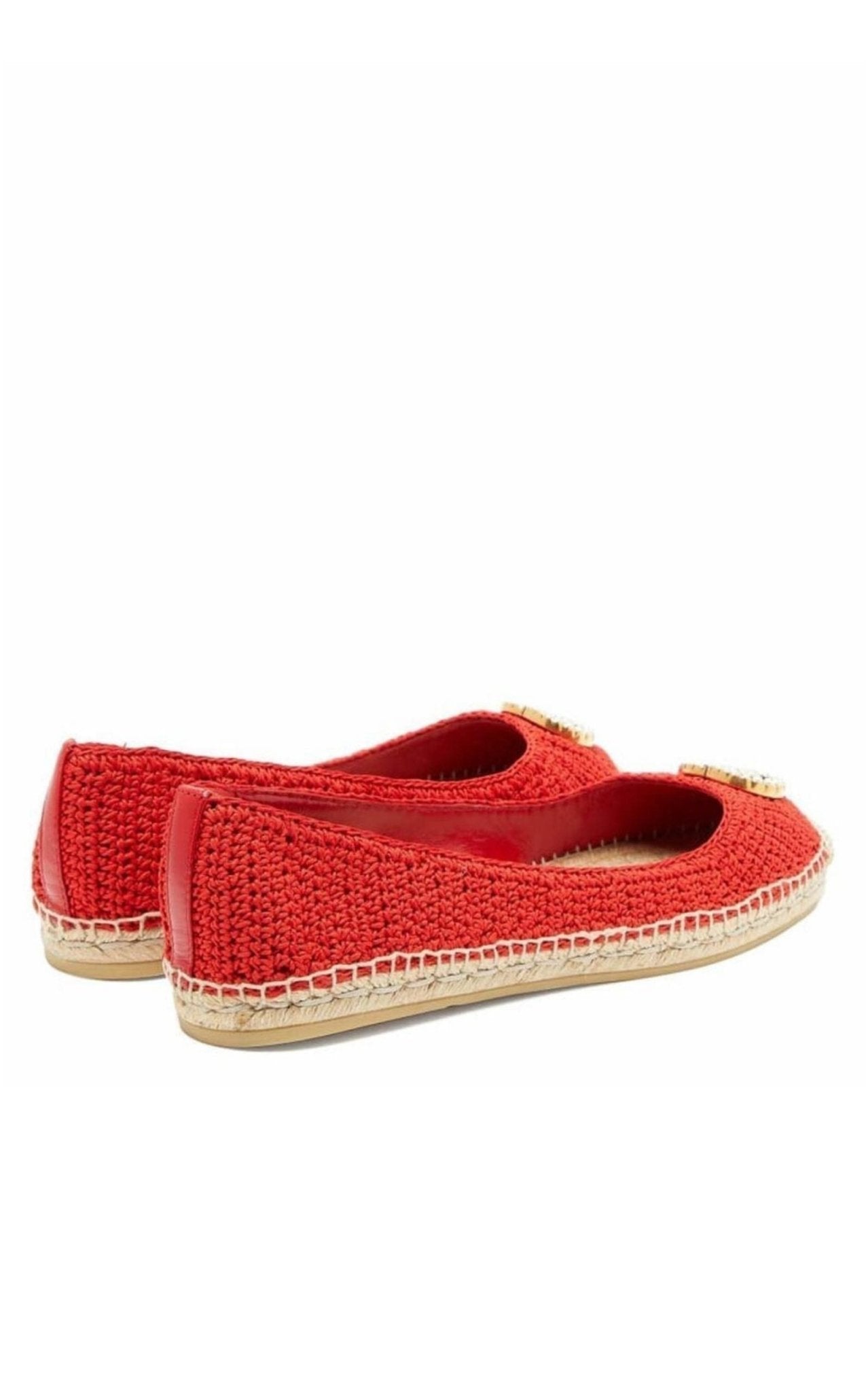 Gucci Red Lilibeth GG Faux Pearl - embellished Espadrilles - Runway Catalog