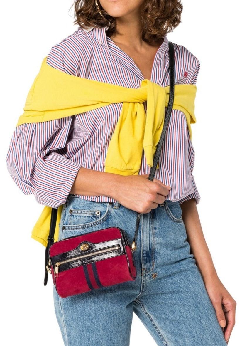Gucci Red Ophidia Suede Mini Bag - Runway Catalog