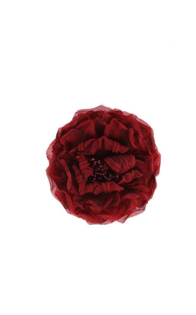 Gucci Red Silk Flower Brooch - Runway Catalog
