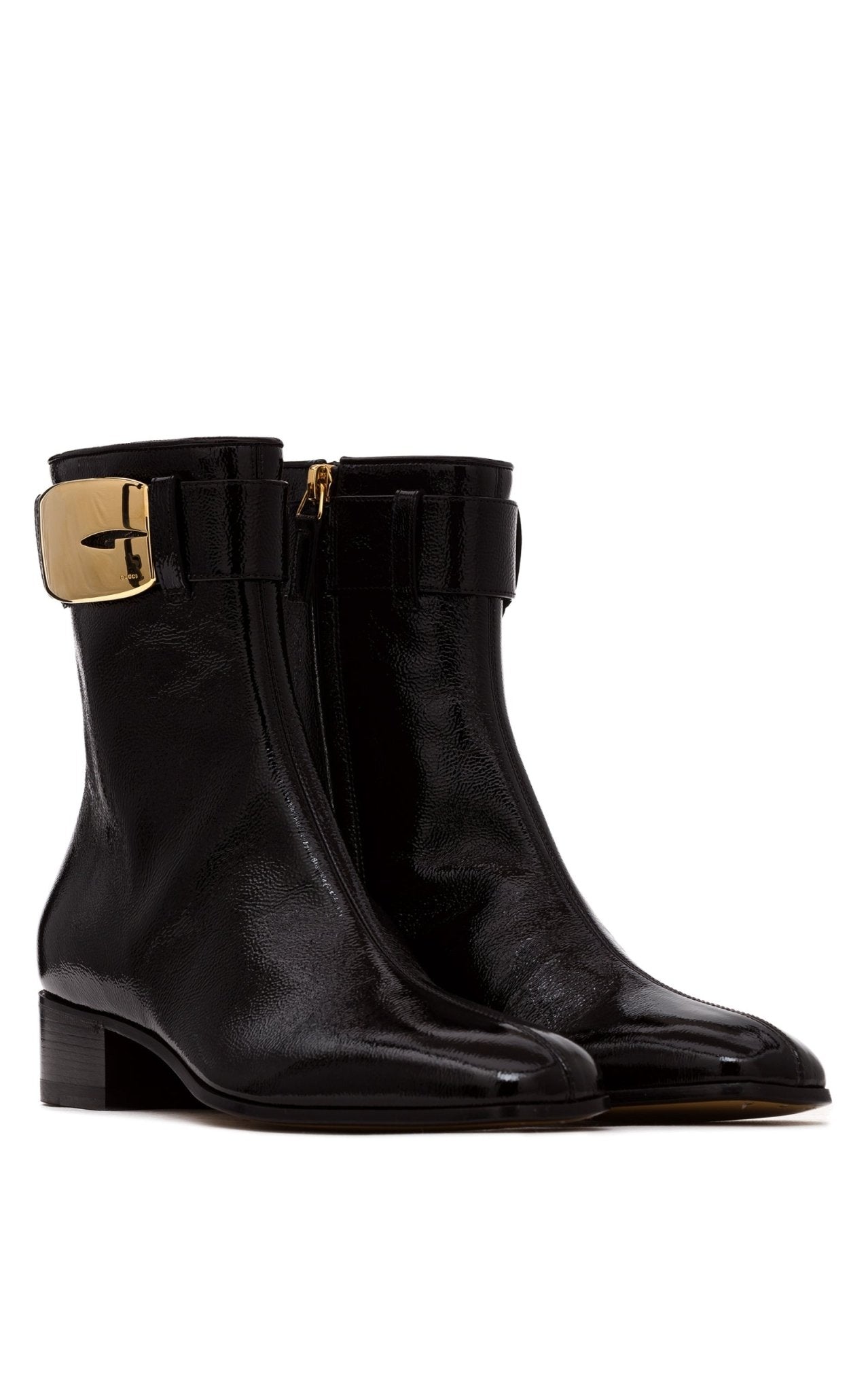 Gucci Retro G 35mm Leather Ankle Boots - Runway Catalog