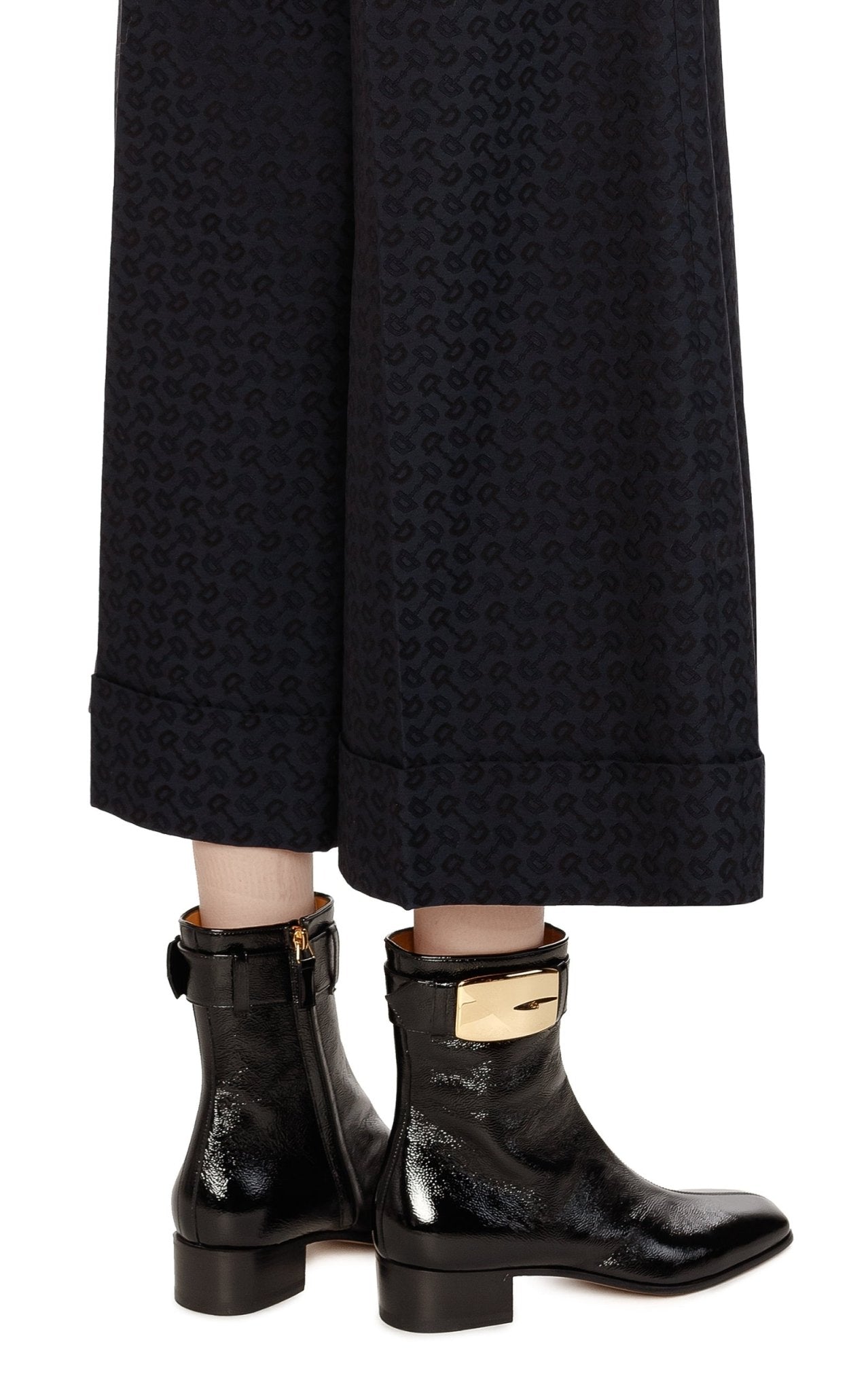 Gucci Retro G 35mm Leather Ankle Boots - Runway Catalog