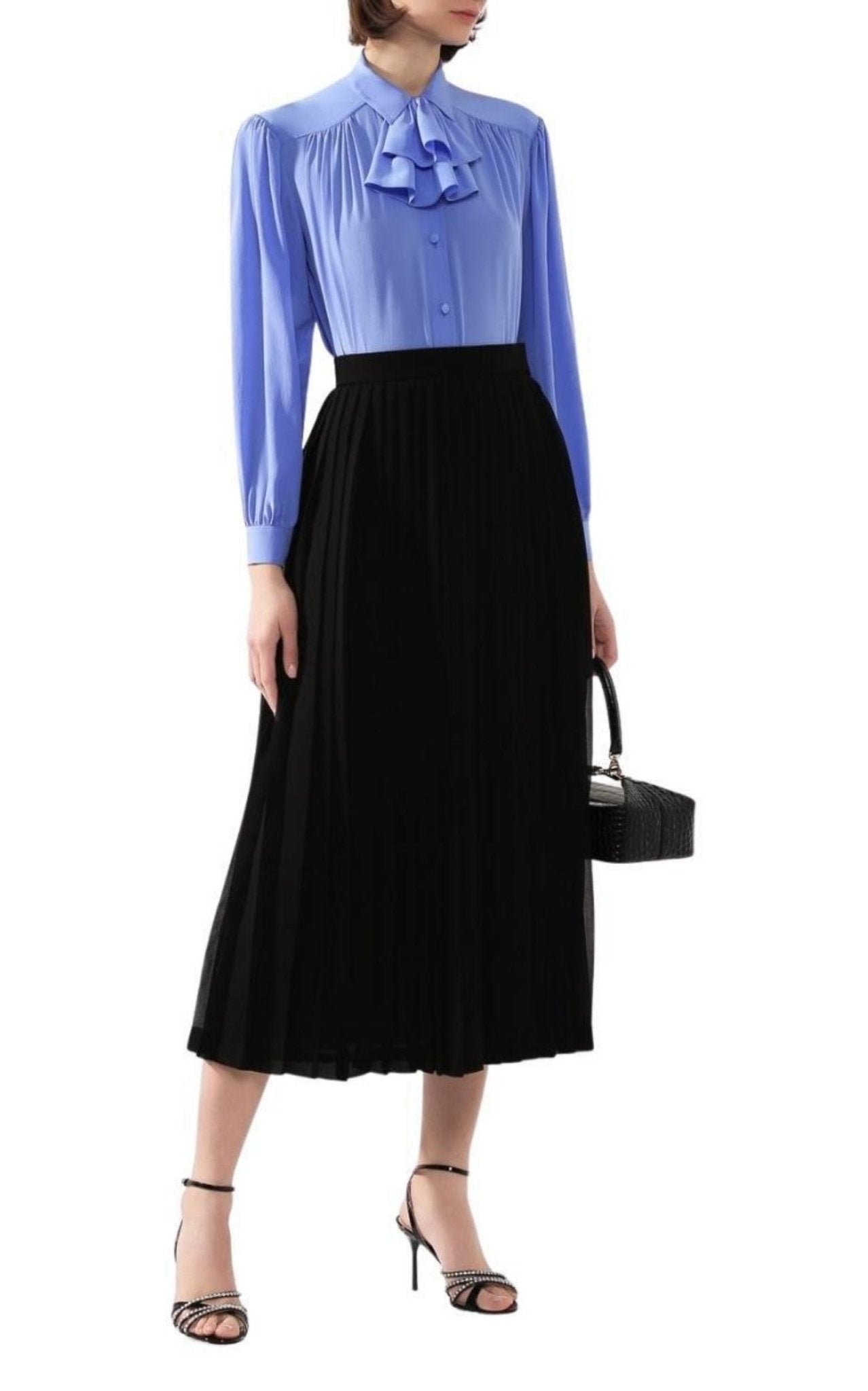 Gucci Ruffle - neck Silk Blouse - Runway Catalog