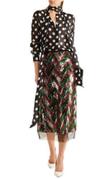 Sequinned Tulle Midi Skirt Gucci