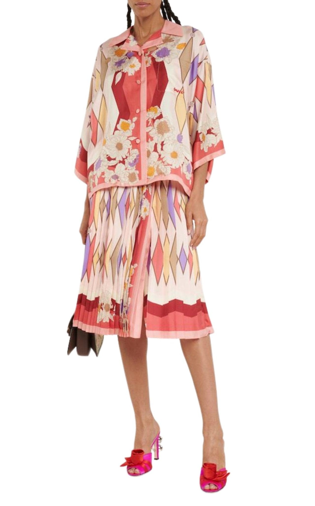 Gucci Shawana Satin Flower Mules in Pink - Runway Catalog