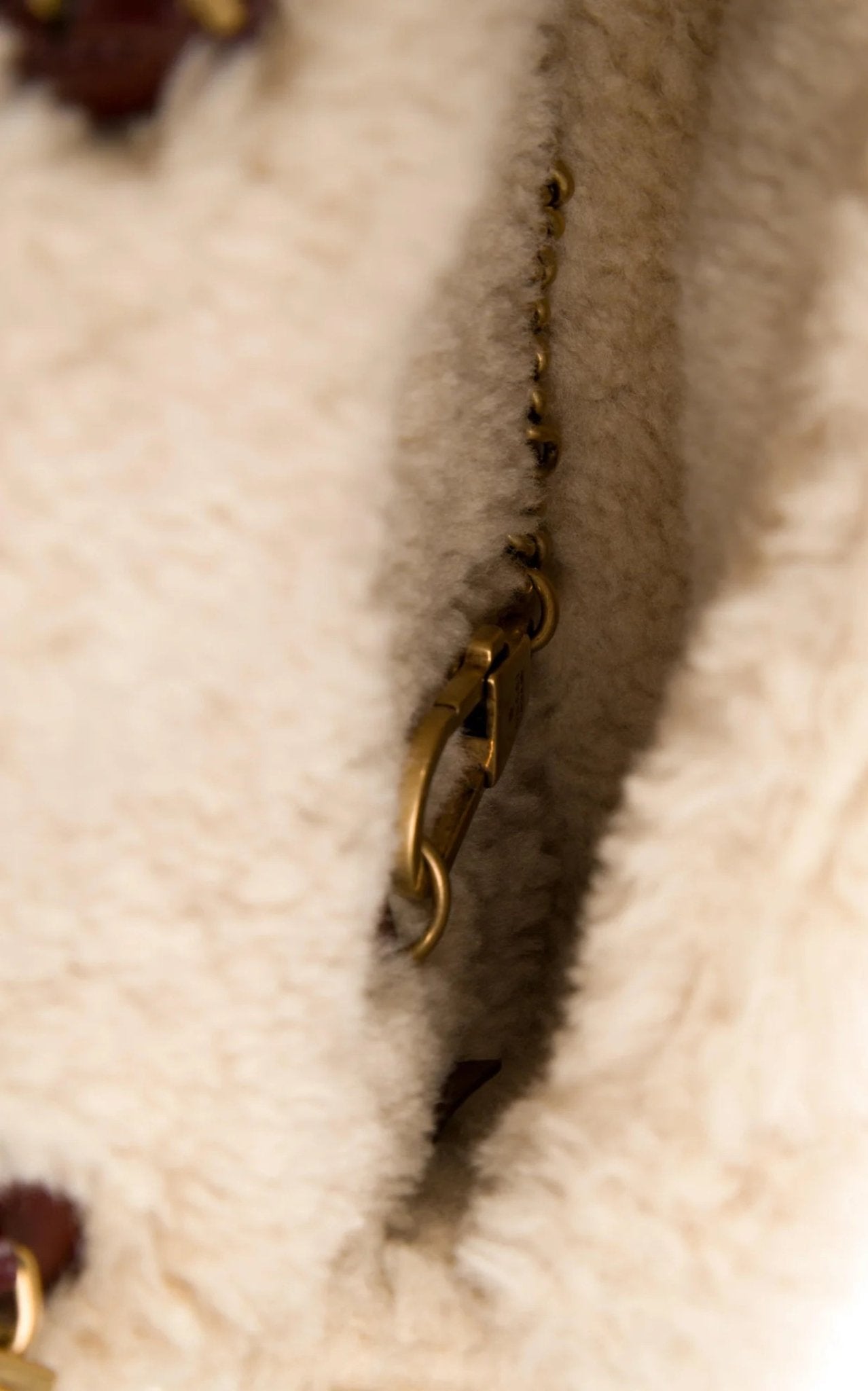 Gucci Shearling Trim Super Mini GG Marmont Shoulder Bag - Runway Catalog