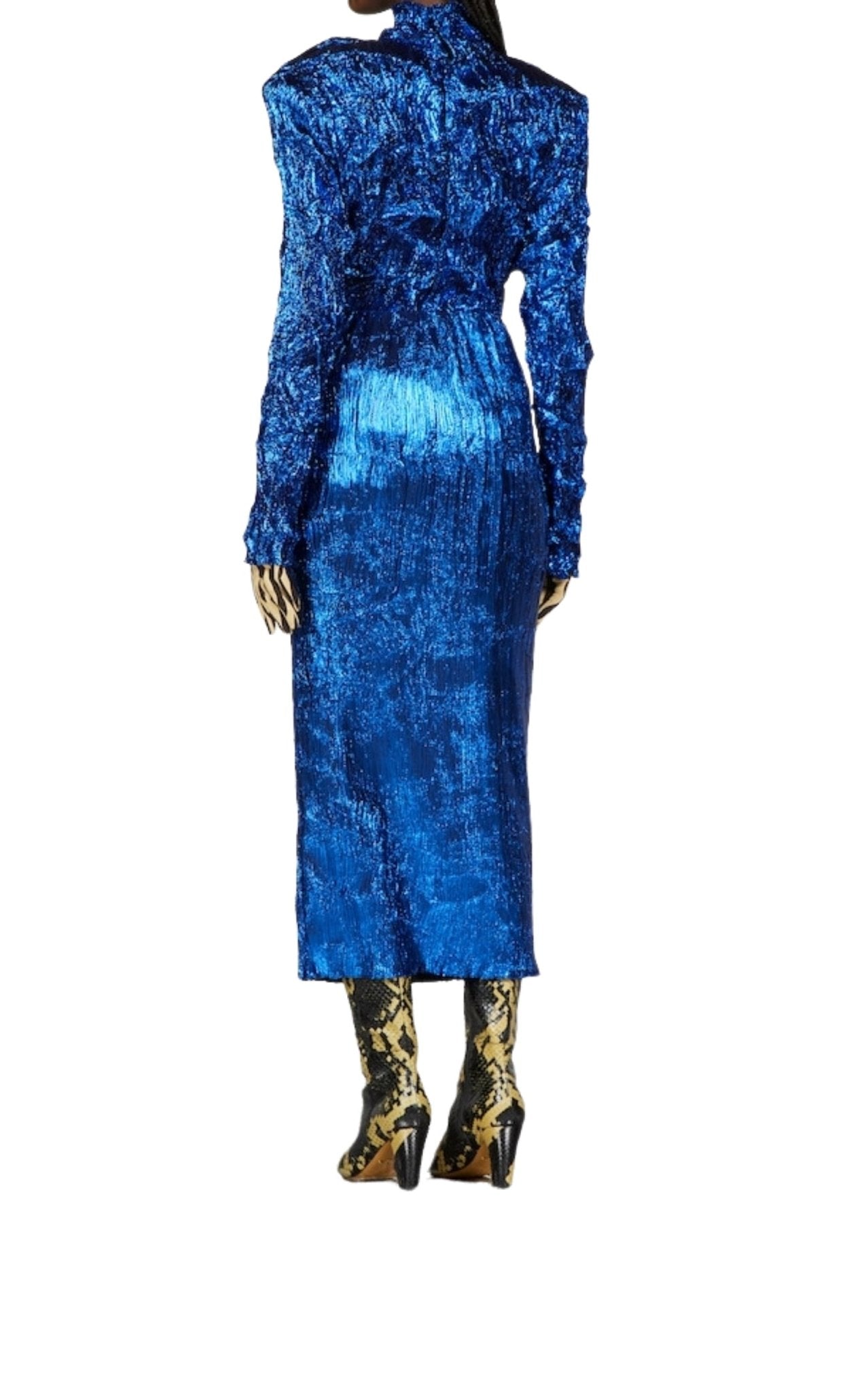 Gucci Shiny Blue Lurex Midi Skirt - Runway Catalog