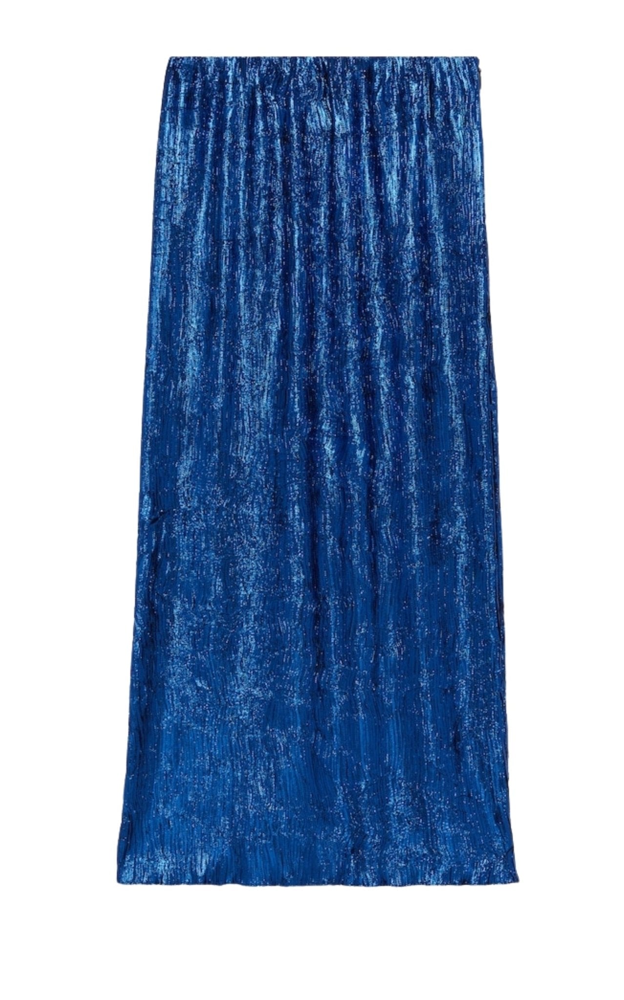 Gucci Shiny Blue Lurex Midi Skirt - Runway Catalog