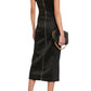 Silk Duchesse Mid-length Dress In Black Gucci