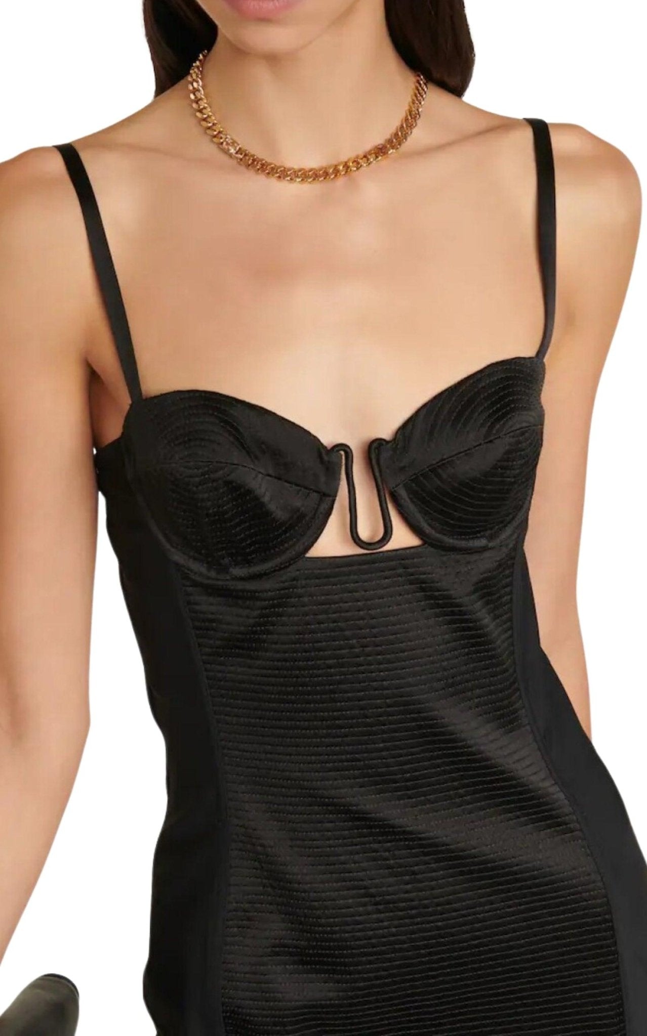 GUCCI ワンピース　黒DHT-S516H Gucci Silk Duchesse Mid-length Dress - Runway Catalog