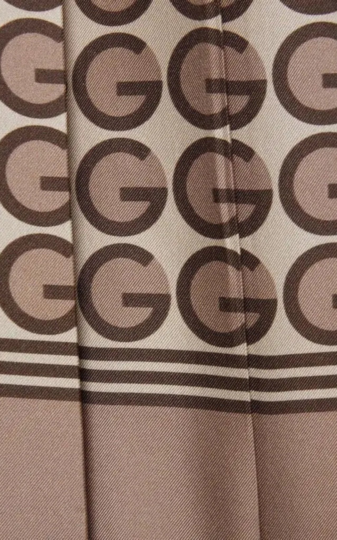 Gucci Silk Shirt Dress with Round G Logo Print - Runway Catalog