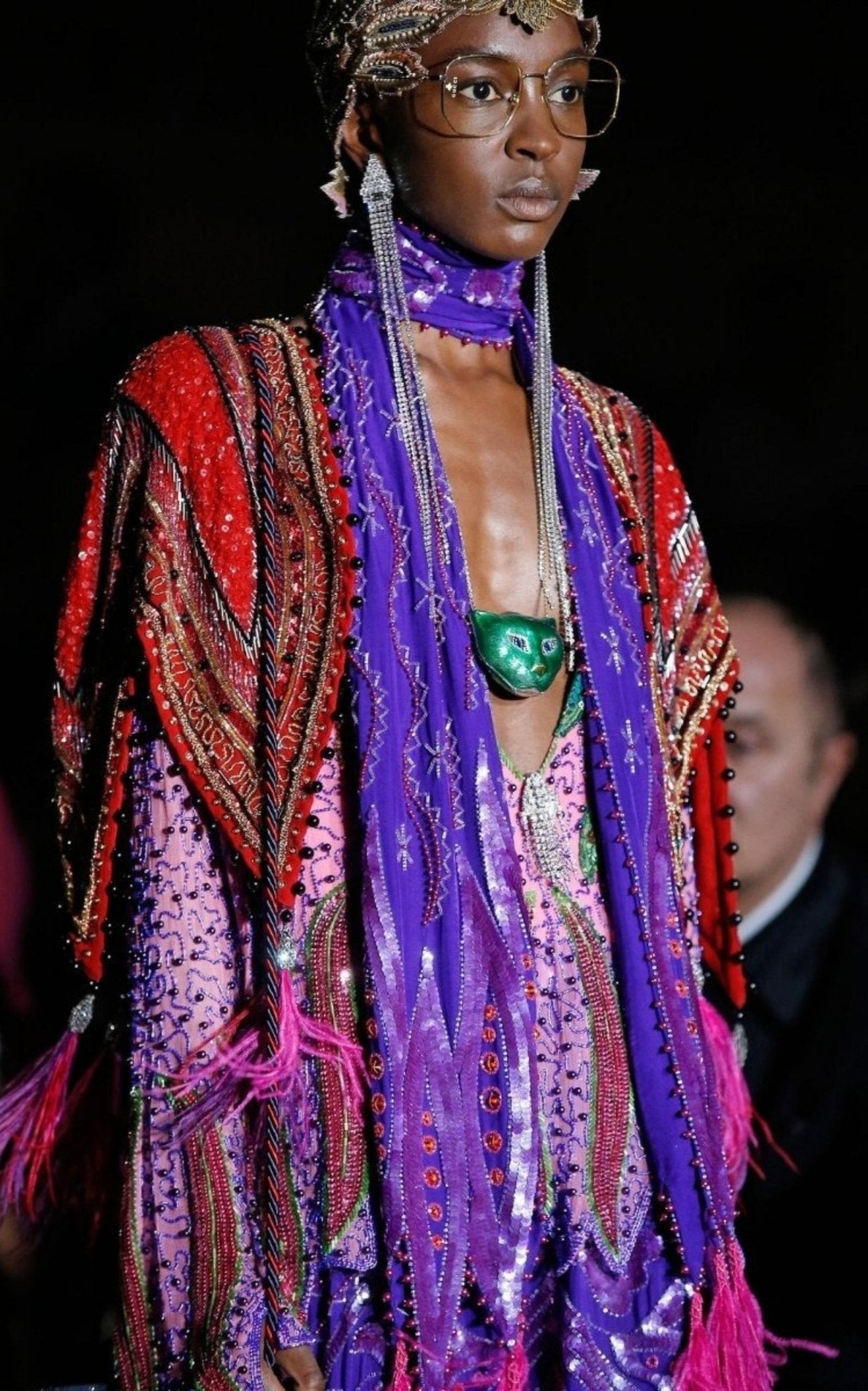 Gucci Single Crystal Earring - Runway Catalog