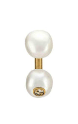 Single Earring with Pearls in Gold Gucci