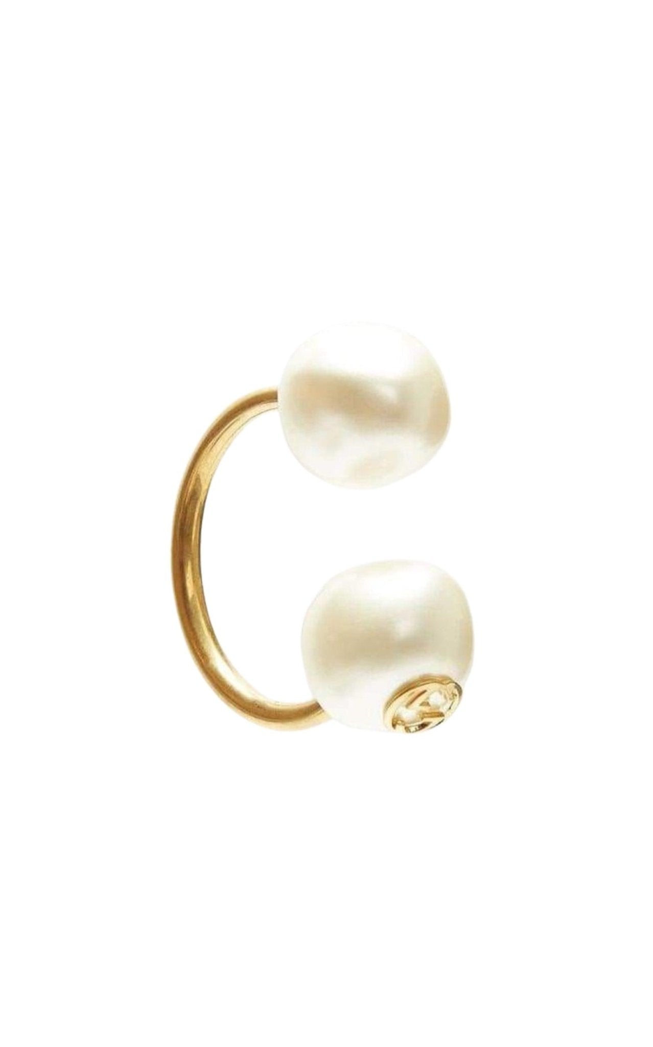 Gucci Single Earring with Pearls in Gold - Runway Catalog
