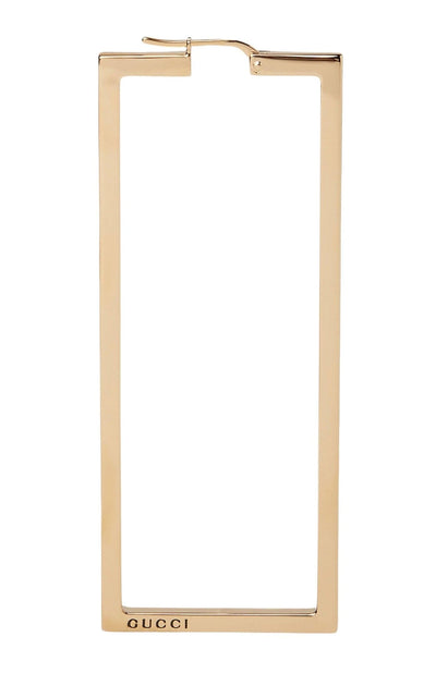 Gucci Single Rectangle - shaped Logo - engraved Earring - Runway Catalog