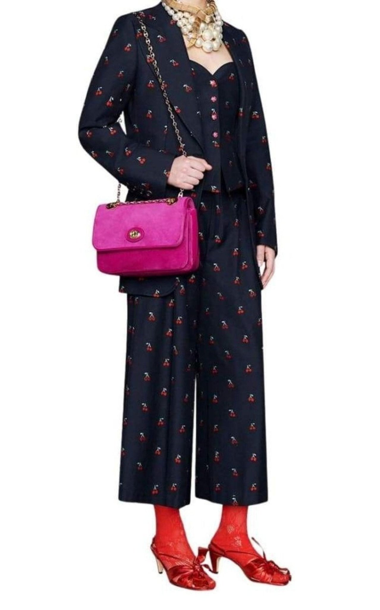 Gucci Small Suede Shoulder Bag - Runway Catalog