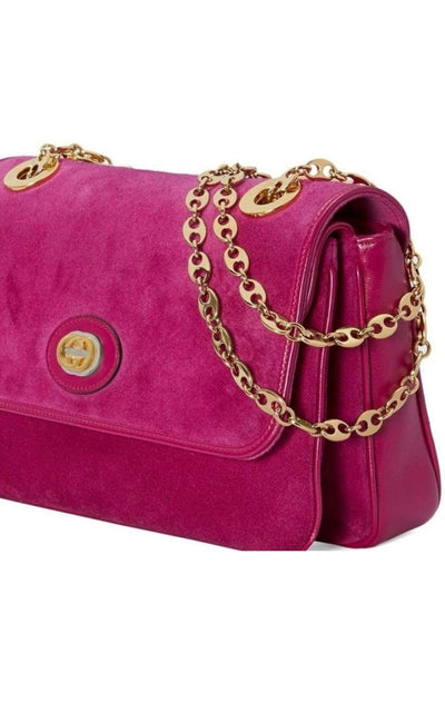 Gucci Small Suede Shoulder Bag - Runway Catalog