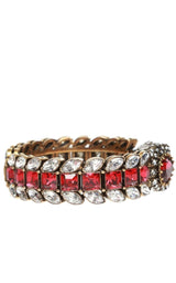 Snake Motif Crystal-embellished Bracelet Gucci