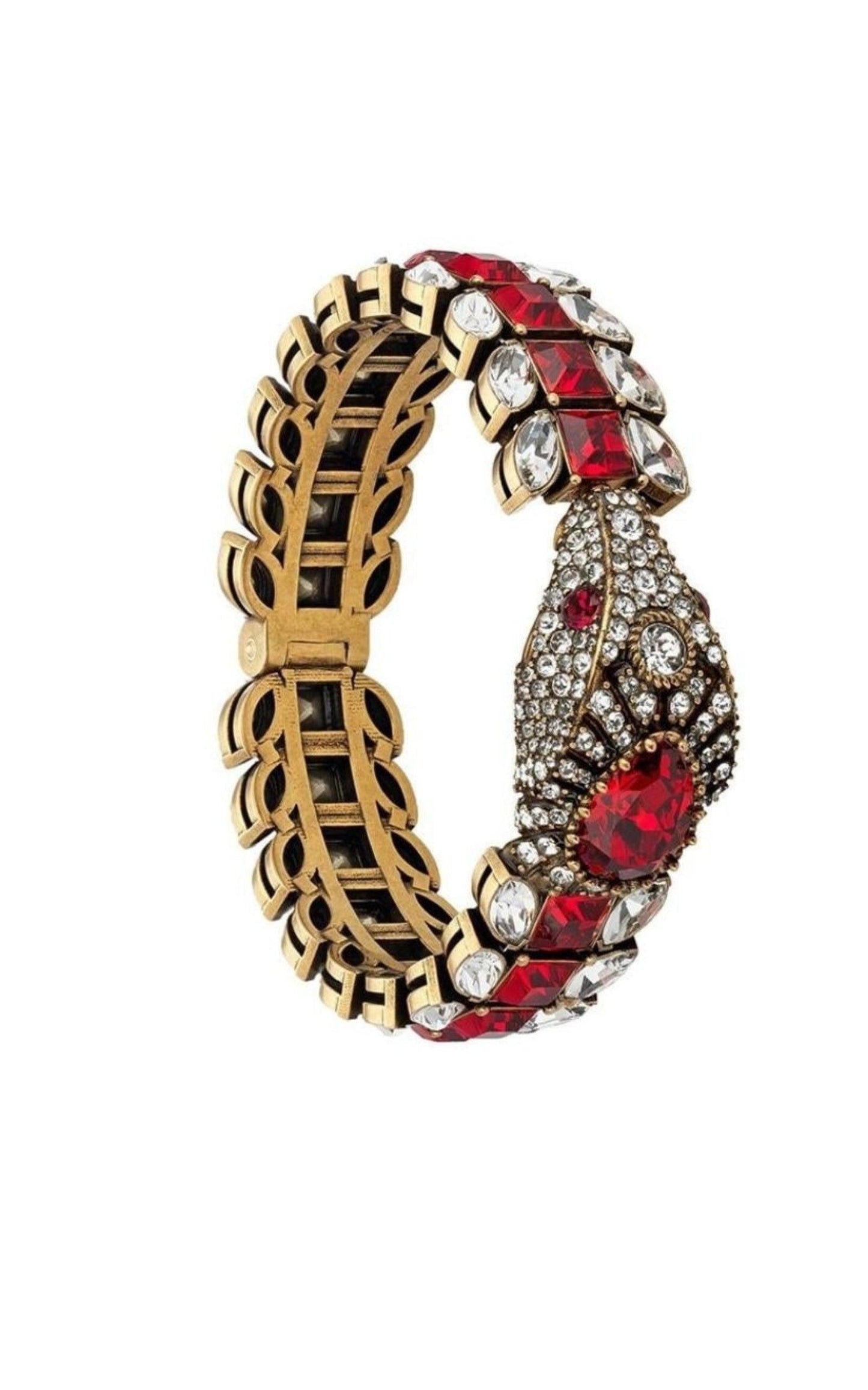 Snake Motif Crystal-embellished Bracelet Gucci