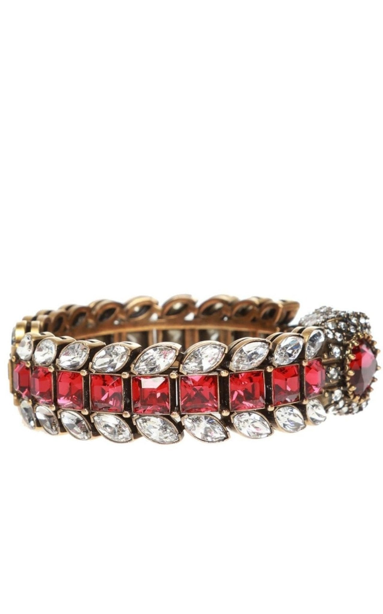 Gucci Snake Motif Crystal - embellished Bracelet - Runway Catalog