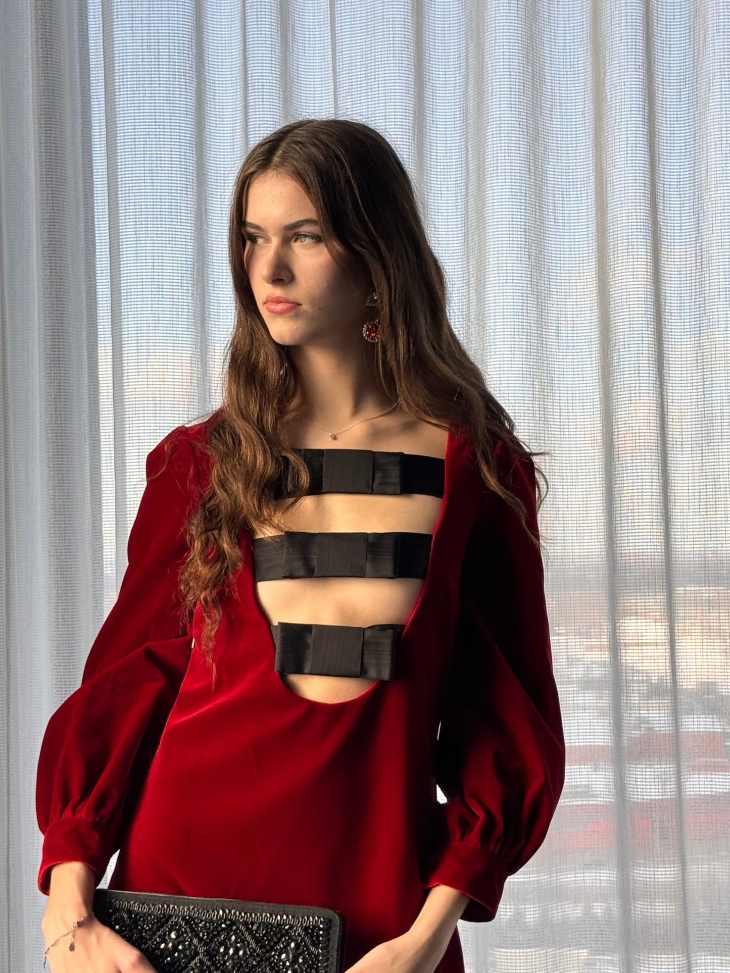 Gucci Stretch Cotton - Velvet Mini Dress - Runway Catalog