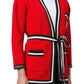 Striped Hem Cardigan Coat Gucci