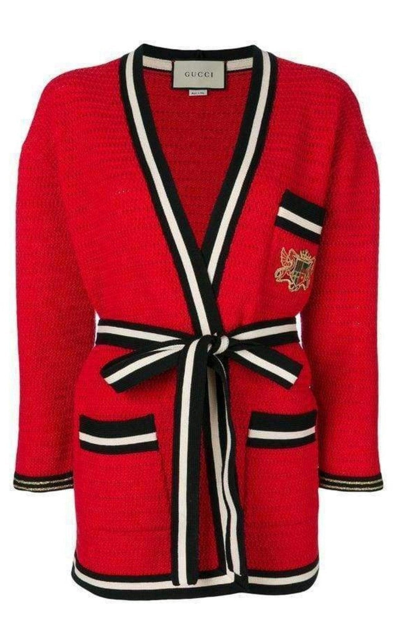 Gucci Striped Hem Cardigan Coat - Runway Catalog