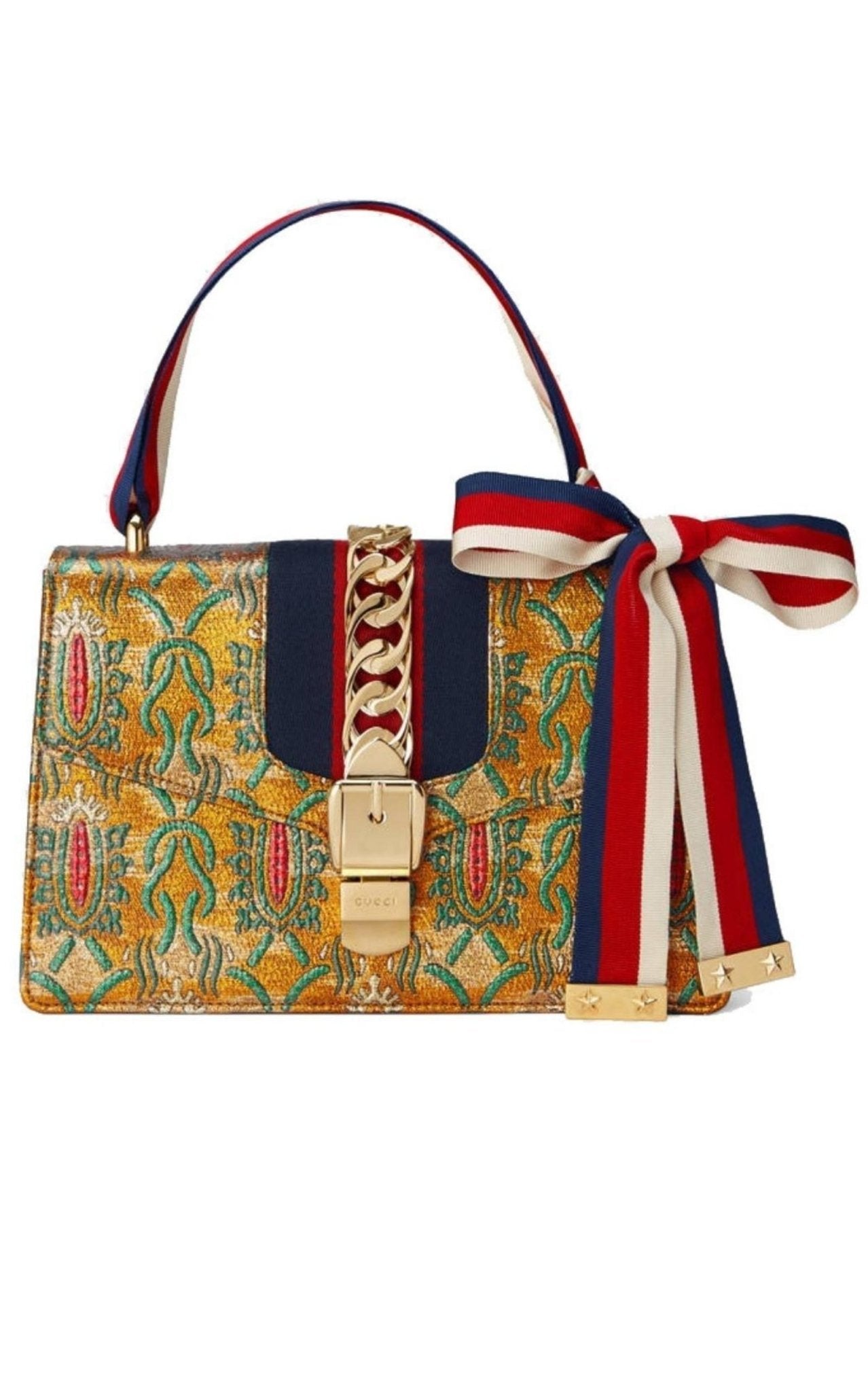 Gucci Sylvie Multicolor Brocade Bag - Runway Catalog