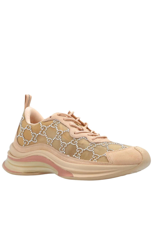 Gucci Tela GG Crystal Mesh Runner Sneakers