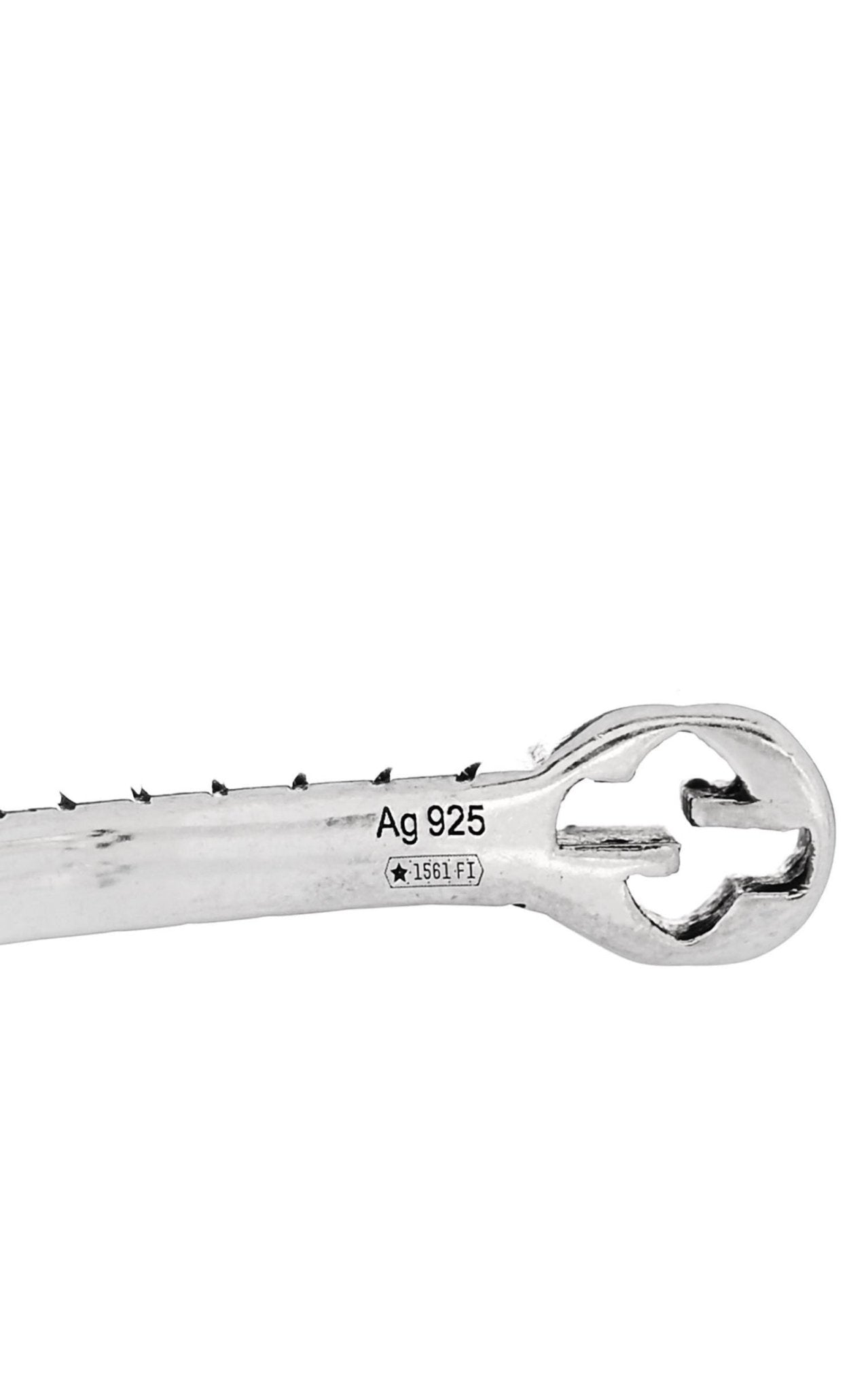 Gucci Thin Interlocking G Sterling Silver Cuff Bracelet - Runway Catalog