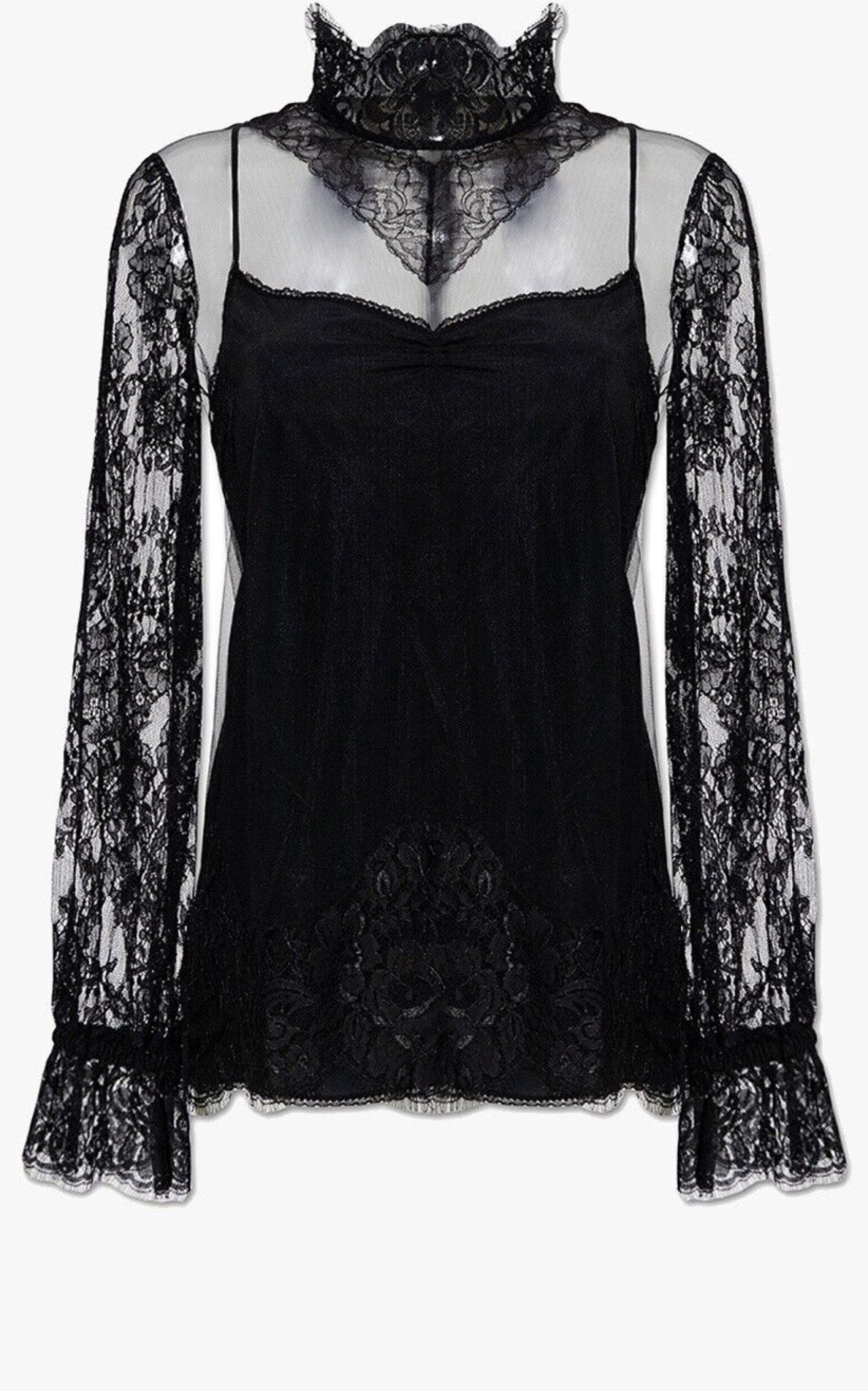 Gucci Tulle and Lace Shirt - Runway Catalog