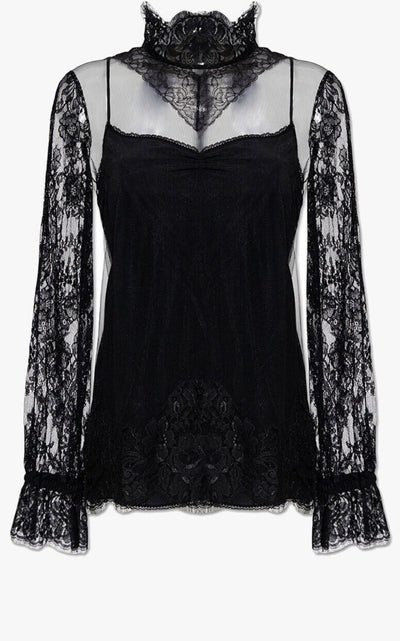 Gucci Tulle and Lace Shirt - Runway Catalog