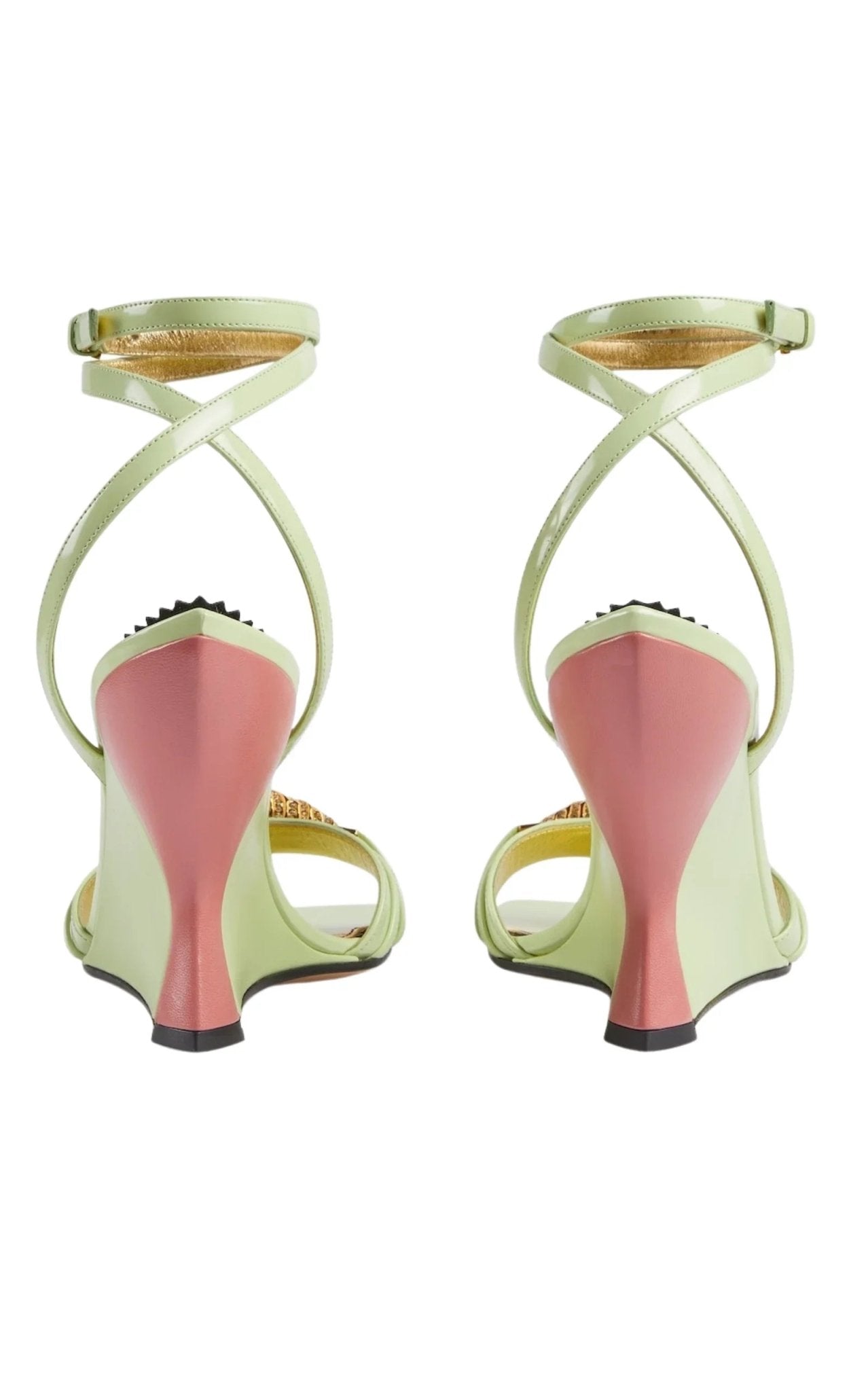 Gucci Two - Toned Dora Wedge Sandals - Runway Catalog