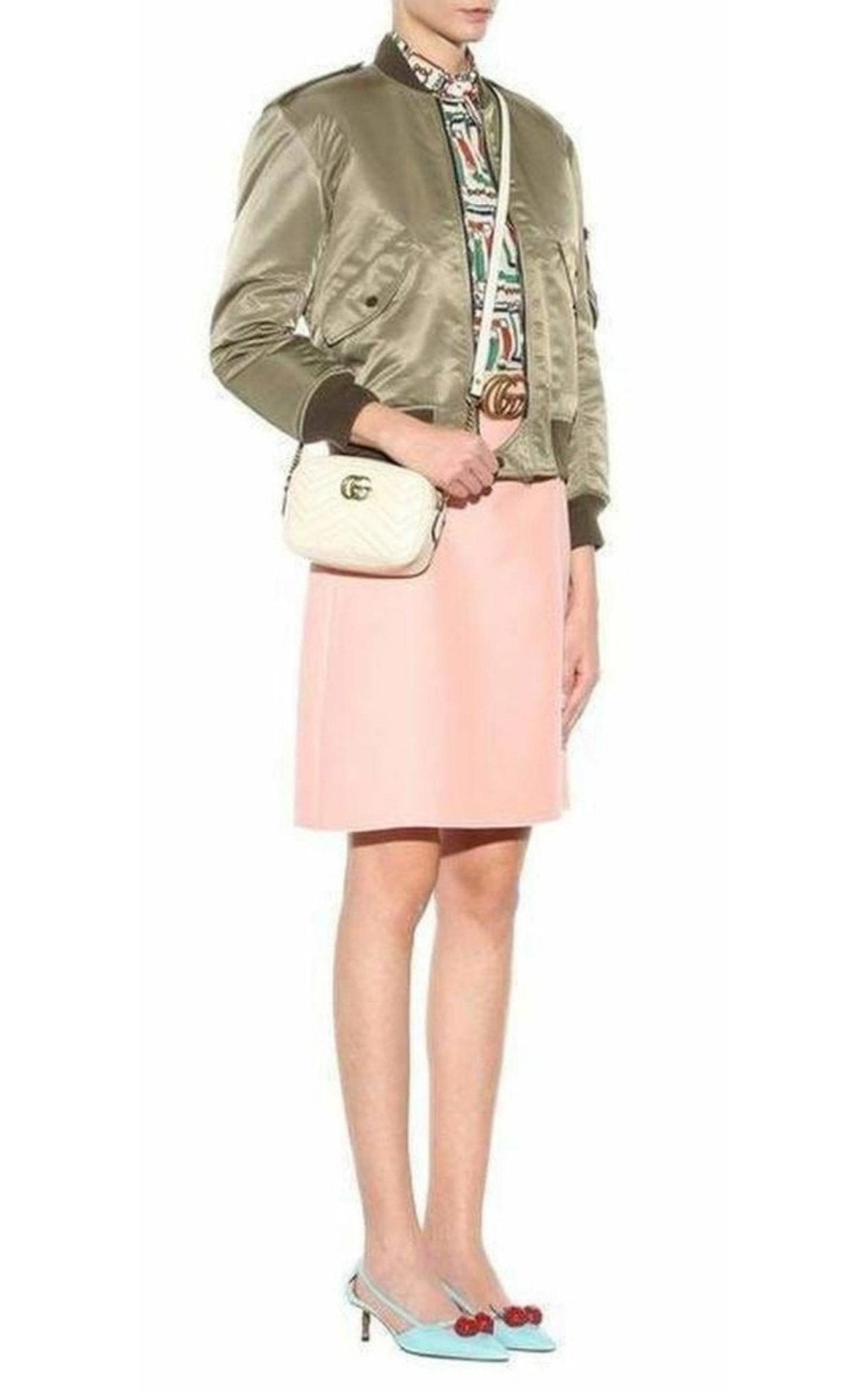 Gucci Unia Aqua Cherry Leather Slingback - Runway Catalog