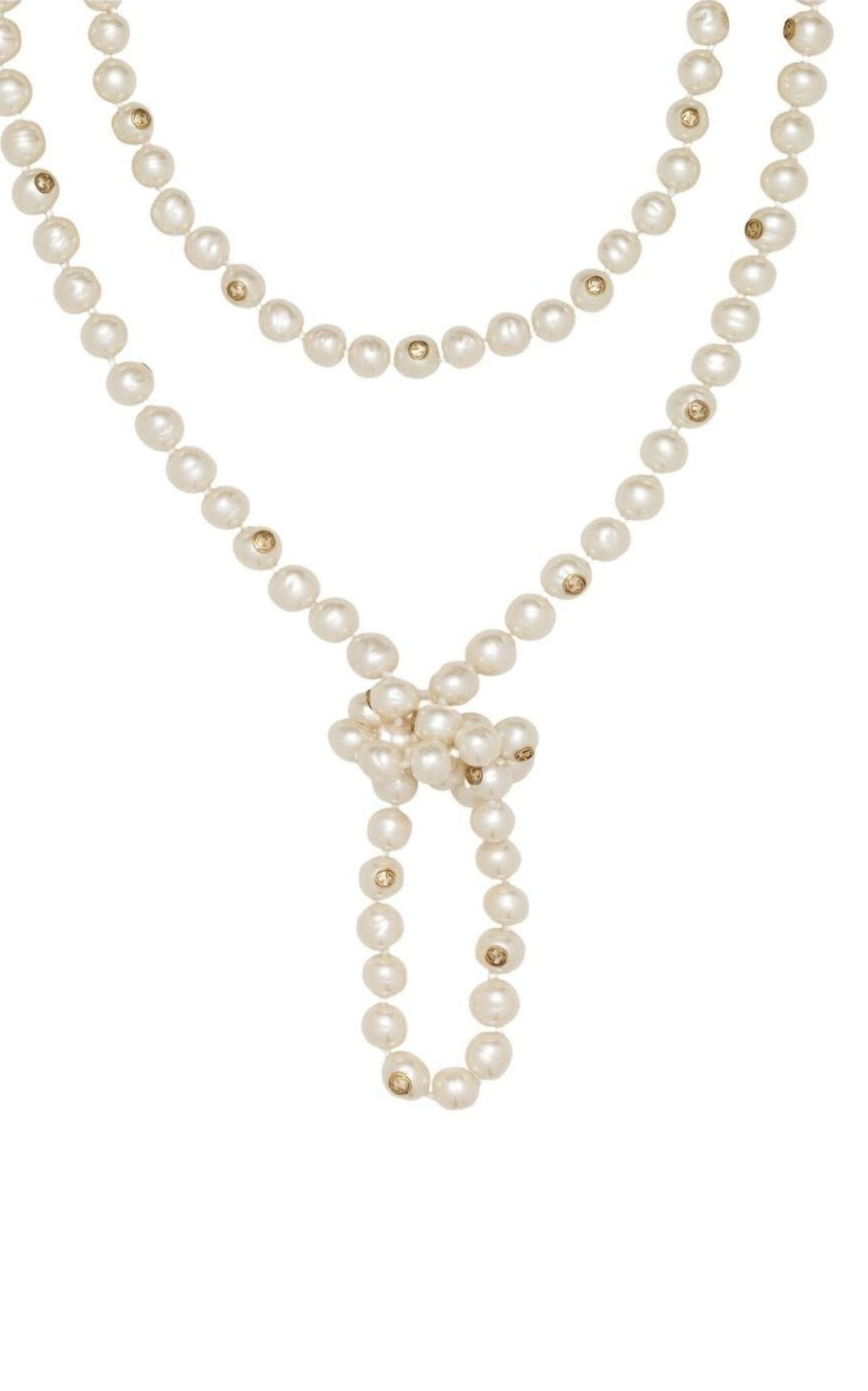 Gucci White Faux Pearls Necklace - Runway Catalog